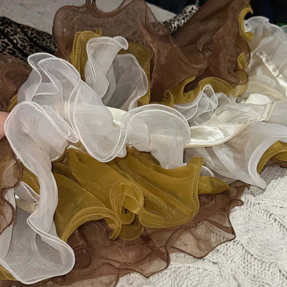 Leopard Print Halter corset Dress with Ruffled tutu Skirt (Padded bra) - Picture 7 of 15